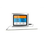 Stektermometer svart digital med sladd