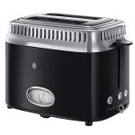 Russell Hobbs Brödrost 2 skivors Retro Svart
